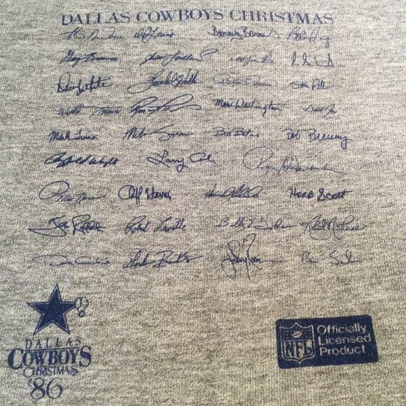Vtg Dallas Cowboys 1986 Christmas sweatshirt best for S/M - Picture 3 of 7